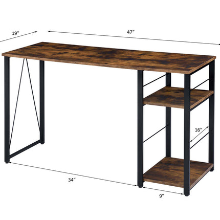 ACME 92765 Vadna Writing Desk, Weathered Oak & Black Finish  3