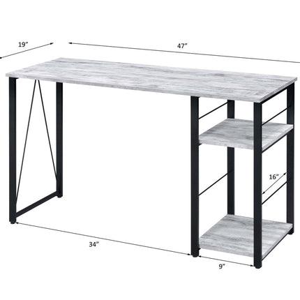 ACME 92767 Vadna Writing Desk, Antique White & Black Finish  3