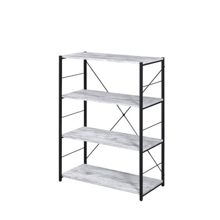 ACME 92774 Tesadea Bookshelf, Antique White & Black Finish