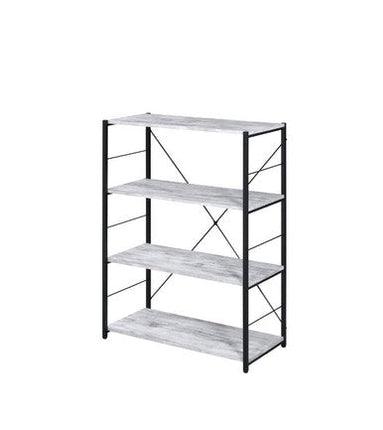 ACME 92774 Tesadea Bookshelf, Antique White & Black Finish ACME Furniture