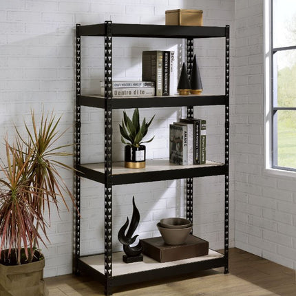 ACME 92782 Decmus Bookshelf, Natural & Black Finish