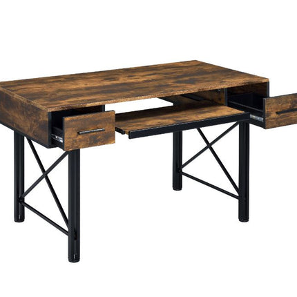ACME 92795 Settea Computer Desk, Weathered Oak & Black Finish