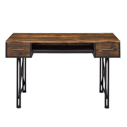 ACME 92795 Settea Computer Desk, Weathered Oak & Black Finish