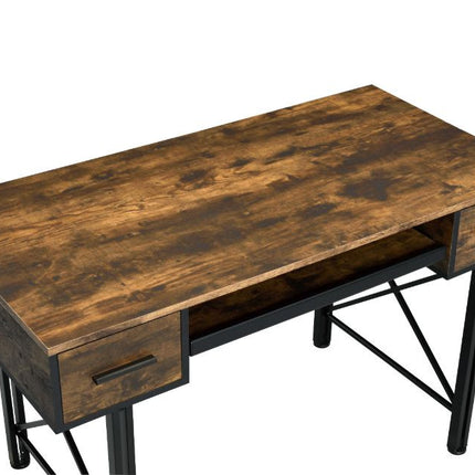 ACME 92795 Settea Computer Desk, Weathered Oak & Black Finish