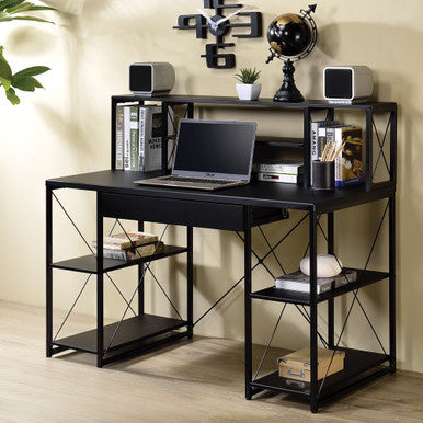 ACME 92877 Amiel Music Recording Studio Desk, Black ACME Furniture