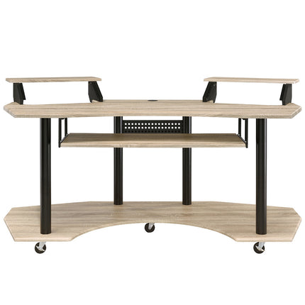 ACME 92892 Eleazar Music Recording Studio Desk, Natural Oak