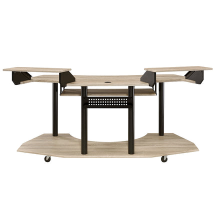 ACME 92892 Eleazar Music Recording Studio Desk, Natural Oak