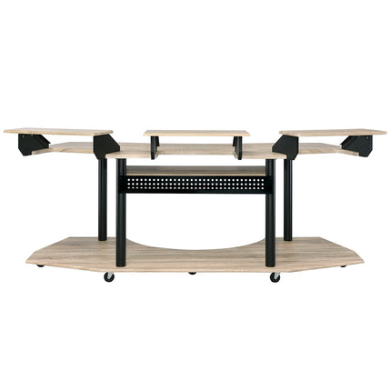 ACME 92897 Eleazar Music Recording Studio Desk, Natural Oak