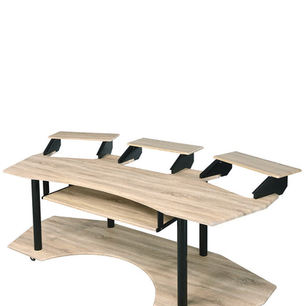 ACME 92897 Eleazar Music Recording Studio Desk, Natural Oak