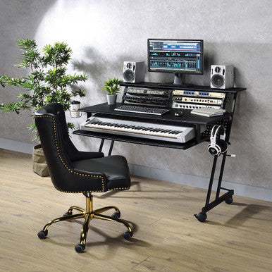 ACME 92900 Suitor Music Recording Studio Desk, Black ACME Furniture