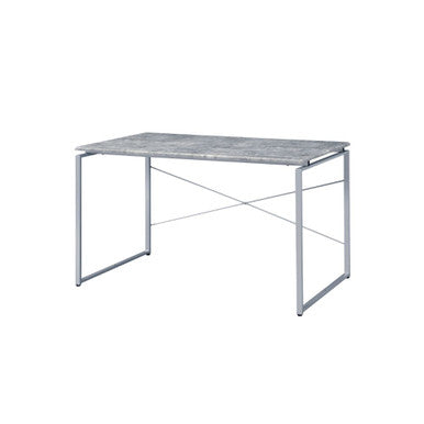 ACME 92905 Jurgen Desk, Faux Concrete & Silver ACME Furniture