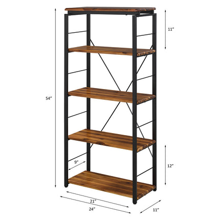 ACME 92912 Jurgen Bookshelf, Oak & Black