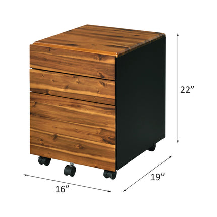 ACME 92913 Jurgen File Cabinet, Oak & Black
