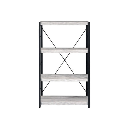 ACME 92917 Jurgen Bookshelf, Antique White & Black