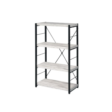 ACME 92917 Jurgen Bookshelf, Antique White & Black