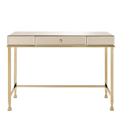 ACME 92977 Canine Writing Desk, Smoky Mirrored and Champagne Finish