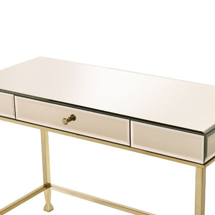 ACME 92977 Canine Writing Desk, Smoky Mirrored and Champagne Finish