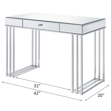 ACME 92979 Critter Writing Desk, Mirrored and Chrome Finish