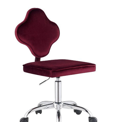 ACME 93070 Clover Office Chair, Red Velvet
