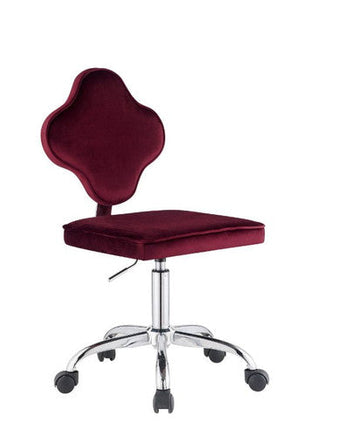 ACME 93070 Clover Office Chair, Red Velvet ACME Furniture