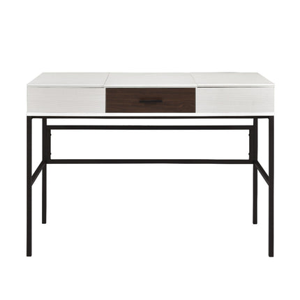 ACME 93090 Verster Built-in USB Port Writing Desk, Natural & Black Finish  1