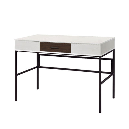 ACME 93090 Verster Built-in USB Port Writing Desk, Natural & Black Finish