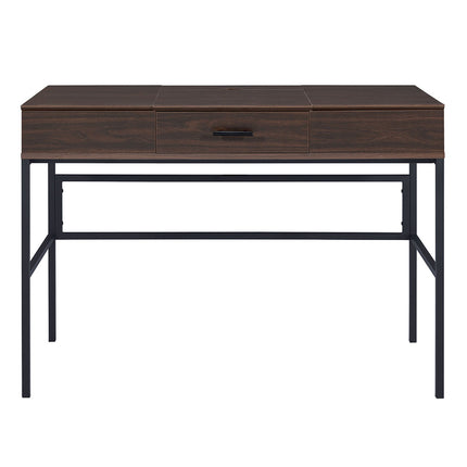 ACME 93092 Verster Built-in USB Port Writing Desk, Oak & Black Finish  2