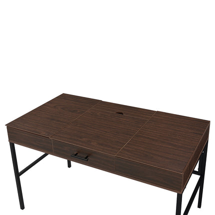ACME 93092 Verster Built-in USB Port Writing Desk, Oak & Black Finish  5