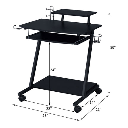 ACME 93127 Ordrees Gaming Table, Black Finish
