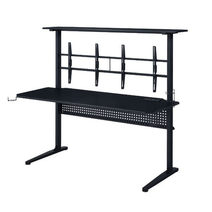 ACME 93130 Canzi Gaming Table with USB Port, Black Finish
