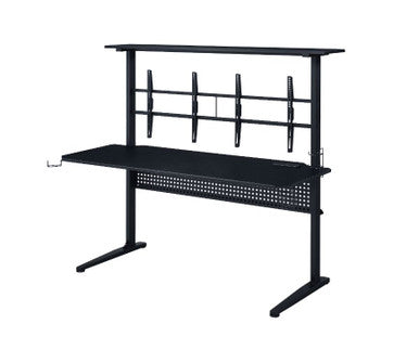 ACME 93130 Canzi Gaming Table with USB Port, Black Finish ACME Furniture