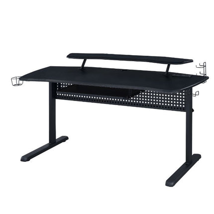 ACME 93132 Vildre Gaming Table with USB Port, Black Finish