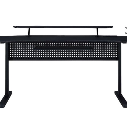 ACME 93132 Vildre Gaming Table with USB Port, Black Finish  4