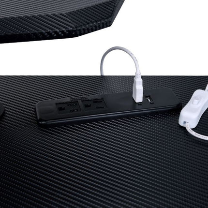 ACME 93132 Vildre Gaming Table with USB Port, Black Finish  2