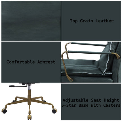 ACME 93166 Tinzud Dark Green Office Chair  10
