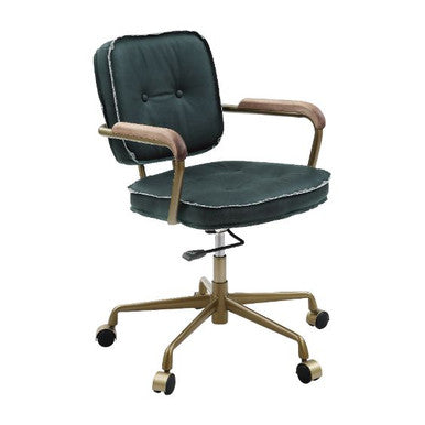 ACME 93171 Siecross Office Chair, Emerald Green Leather ACME Furniture