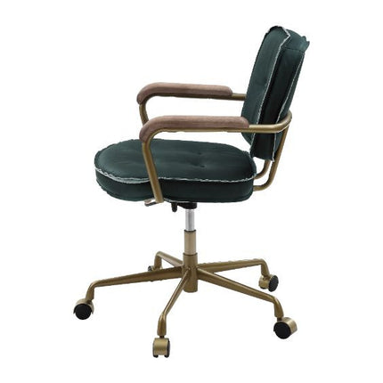 ACME 93171 Siecross Office Chair, Emerald Green Leather
