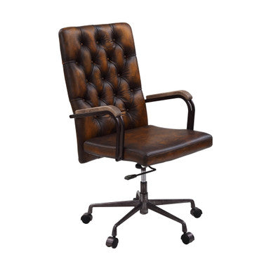 ACME 93175 Noknas Office Chair, Brown Leather ACME Furniture