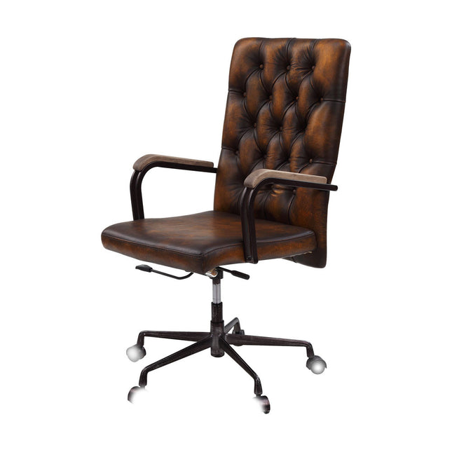ACME 93175 Noknas Office Chair, Brown Leather