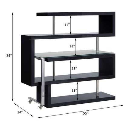 ACME 93177 Buck Ii Black Desk with Shelf  8