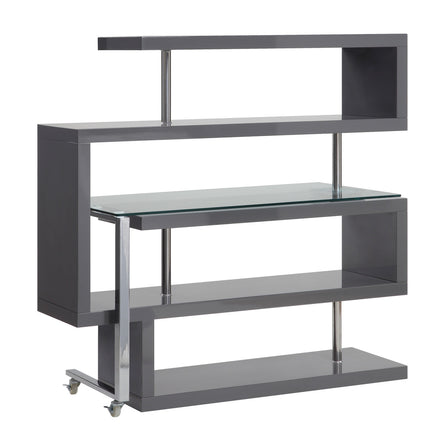 ACME 93181 Buck Ii Gray Desk with Shelf  3