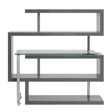 ACME 93181 Buck Ii Gray Desk with Shelf  4