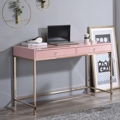 ACME 93545 Ottey Pink Office Desk ACME Furniture