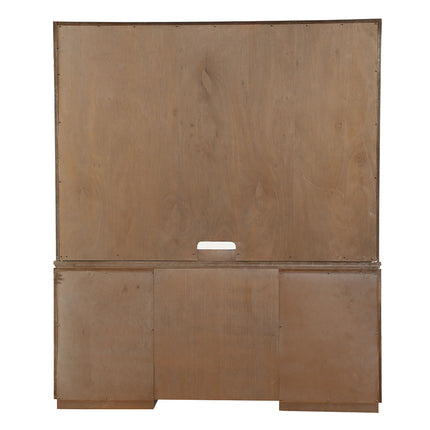 ACME 93790 Orianne Computer Desk & Hutch, Antique Gold (1Set/2Ctn)