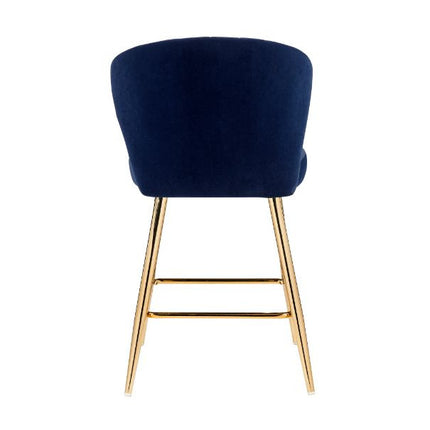 ACME 96092 Rizgek Counter Height Chair, Blue Velvet & Gold Finish