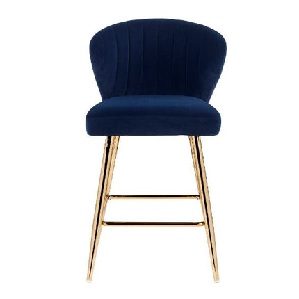 ACME 96092 Rizgek Counter Height Chair, Blue Velvet & Gold Finish