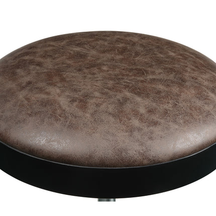 ACME 96157 Ouray Adjustable Stool with Swivel (Set-2), Vintage Mocha PU & Black