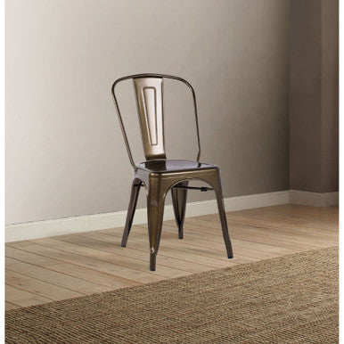 ACME 96255 Jakia Side Chair (Set-2), Bronze ACME Furniture