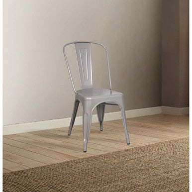 ACME 96256 Jakia Side Chair (Set-2), Silver ACME Furniture