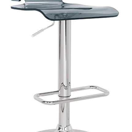 ACME 96261 Rania Adjustable Stool with Swivel, Gray & Chrome, 22"~31" Seat Height